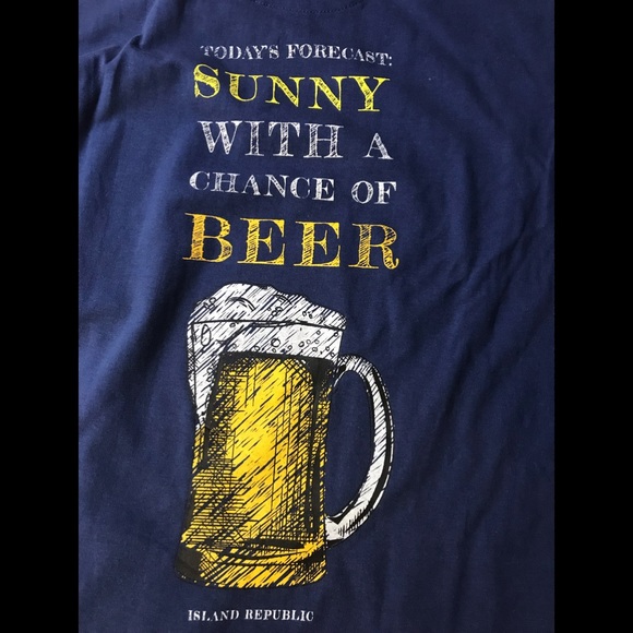 ISLAND REPUBLIC “SUNNY WITH A CHANCE OF BEER” NEW - Picture 3 of 7